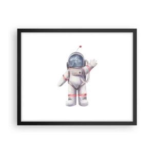 Pôster com moldura preta - Por enquanto é isso! - 50x40 cm