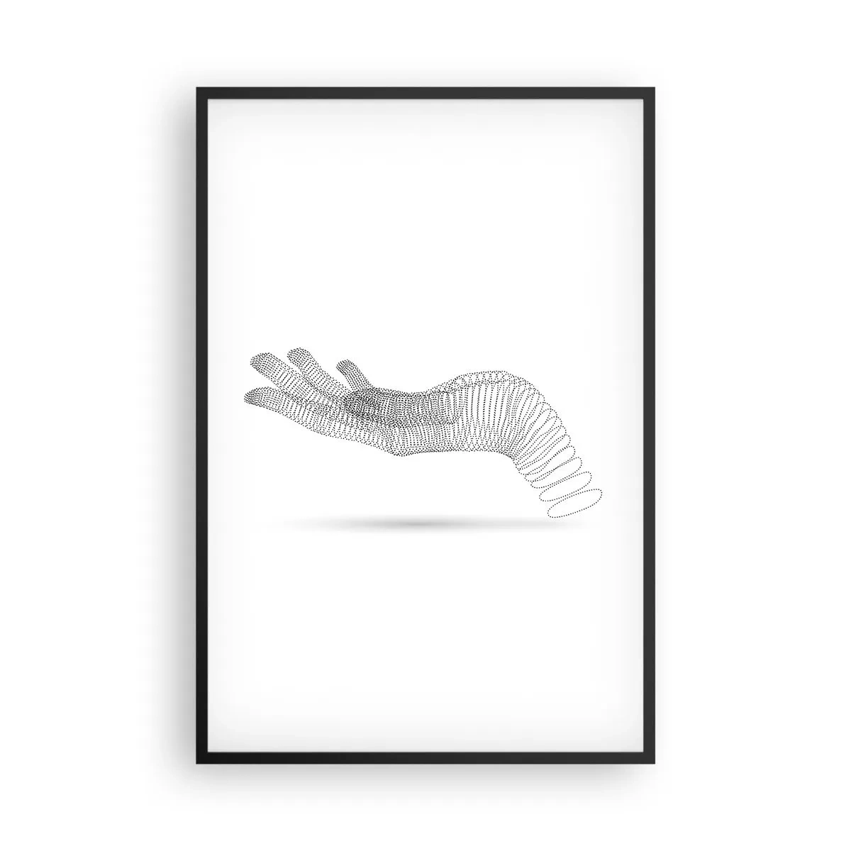 Pôster com moldura preta - Mão de mola - 61x91 cm