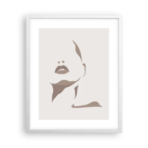 Pôster em moldura branca - Feito de luz e sombra - 40x50 cm