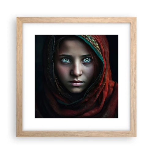 Pôster com moldura de carvalho claro - Princesa oriental - 30x30 cm