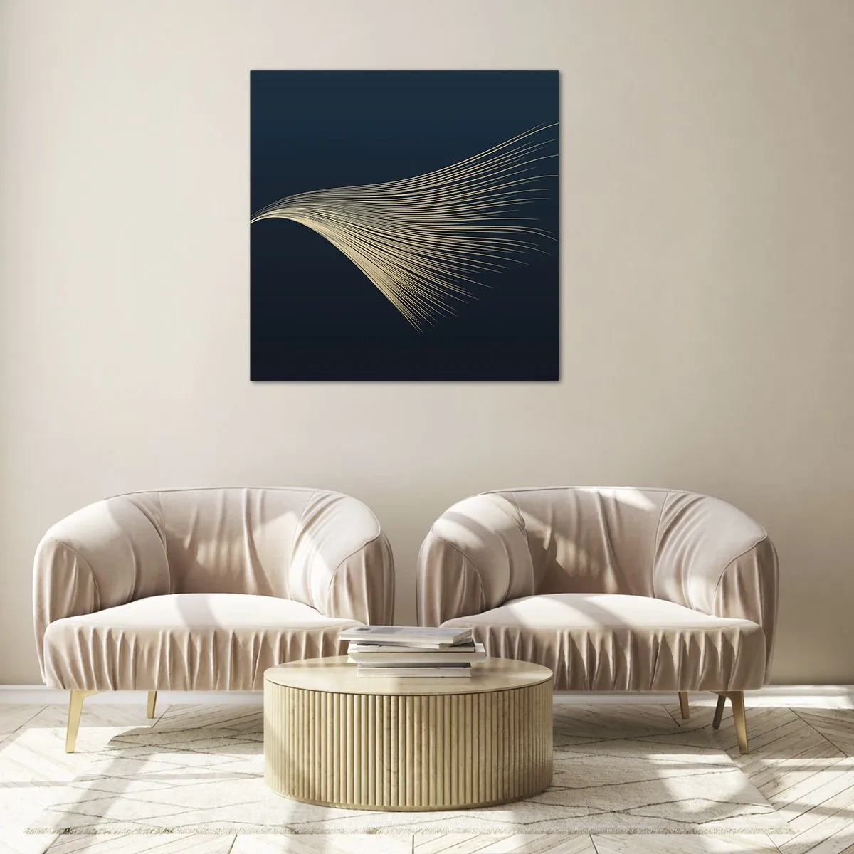 Quadro em vidro - Como o cabelo de um anjo - 40x40 cm