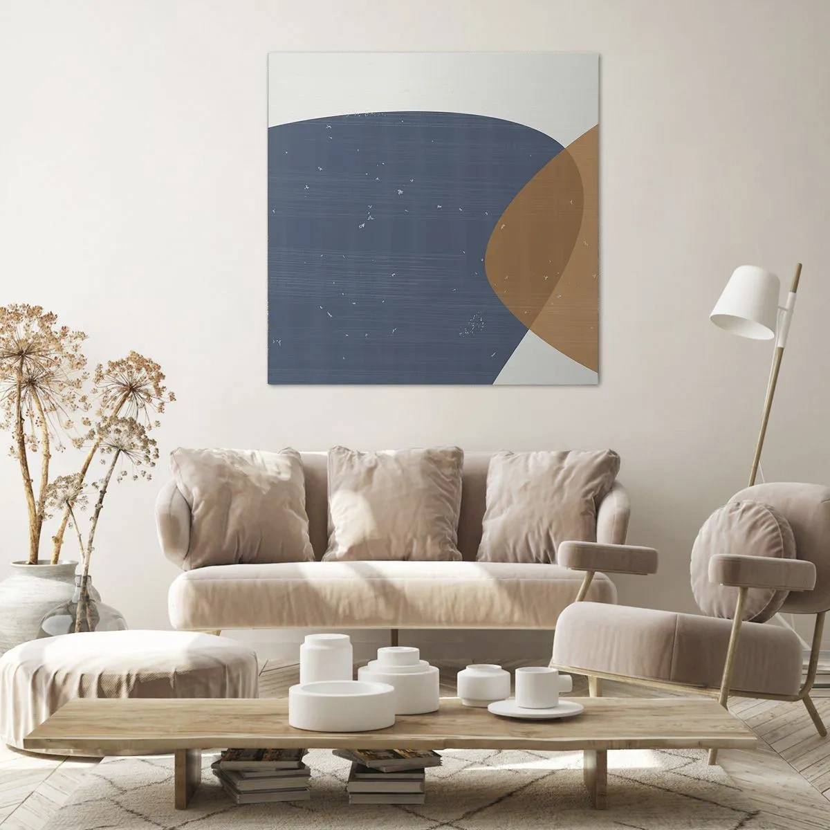 Quadro em tela - Ovais e influências - 60x60 cm