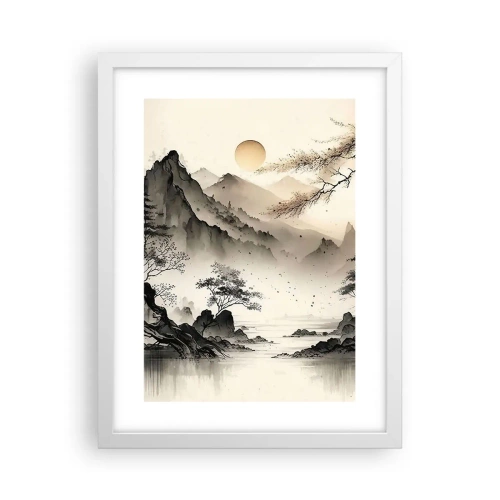 Pôster em moldura branca - O charme único do Oriente - 30x40 cm