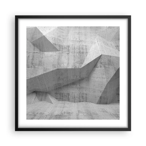 Pôster com moldura preta - Um verdadeiro desafio - 50x50 cm