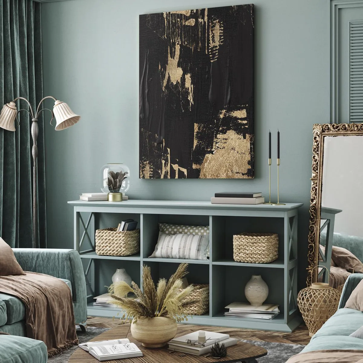 Quadro em tela - Rastro de toque - 70x100 cm