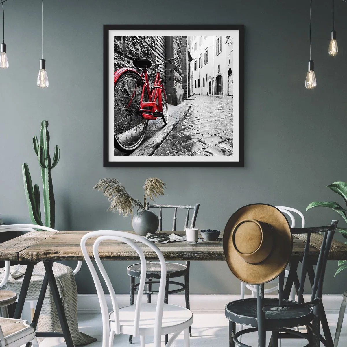 Pôster com moldura preta - A verdadeira beleza não envelhece - 60x60 cm