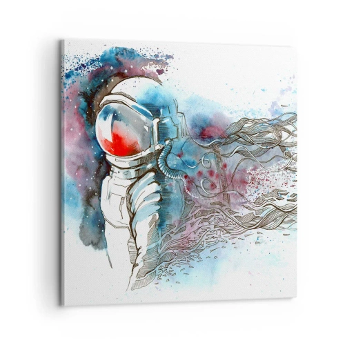 Quadro em tela - Sozinho com o espaço - 60x60 cm