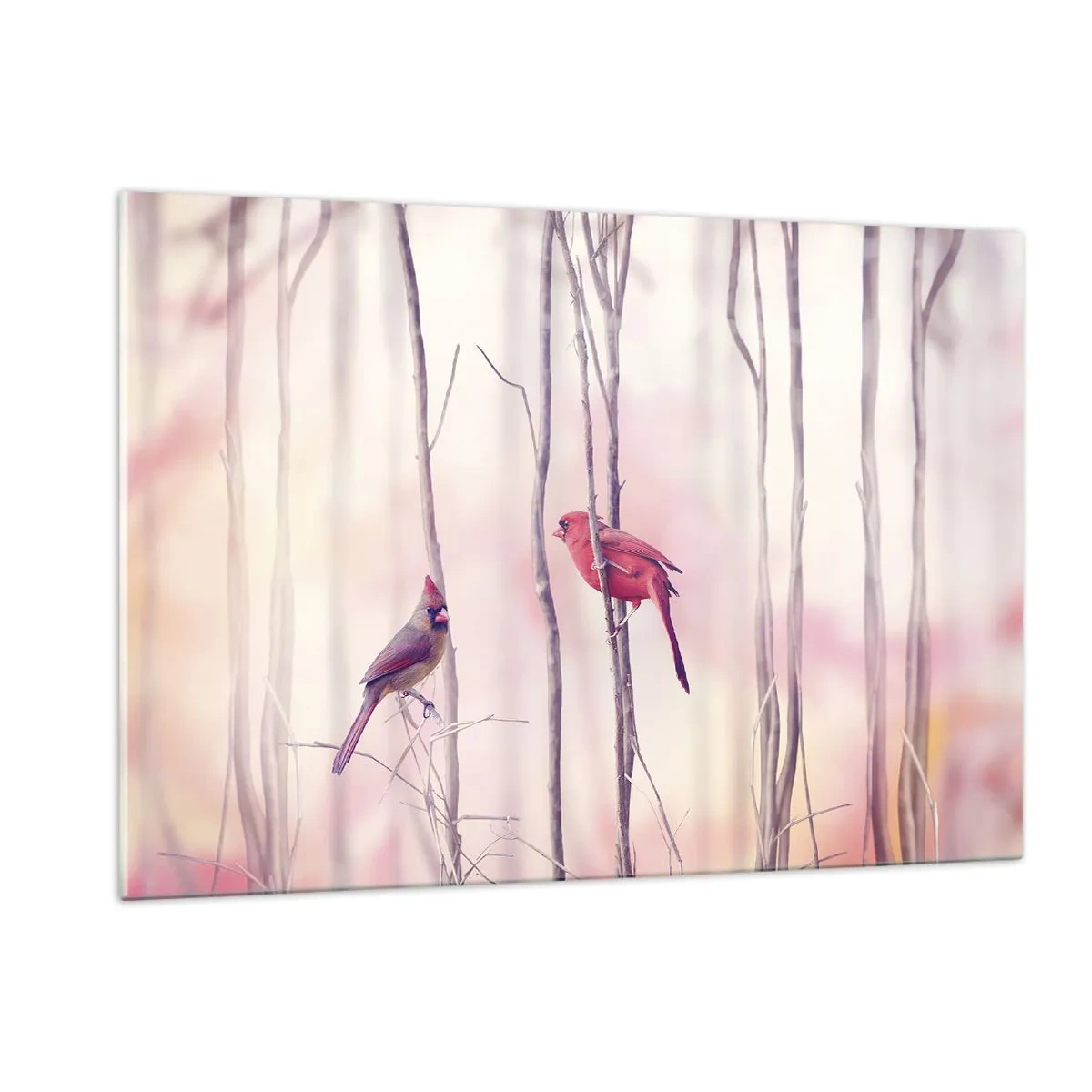 Quadro em vidro - O Conto da floresta rosa - 120x80 cm