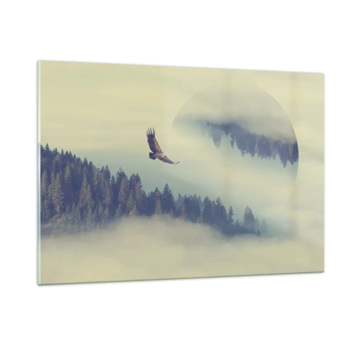 Quadro em vidro - Eu vi a sombra de uma águia - 120x80 cm