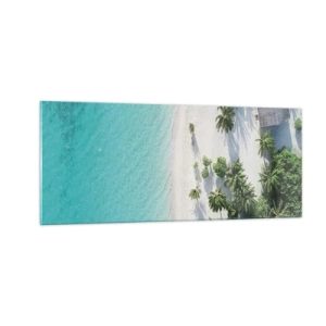 Quadro em vidro - Férias no paraíso - 100x40 cm
