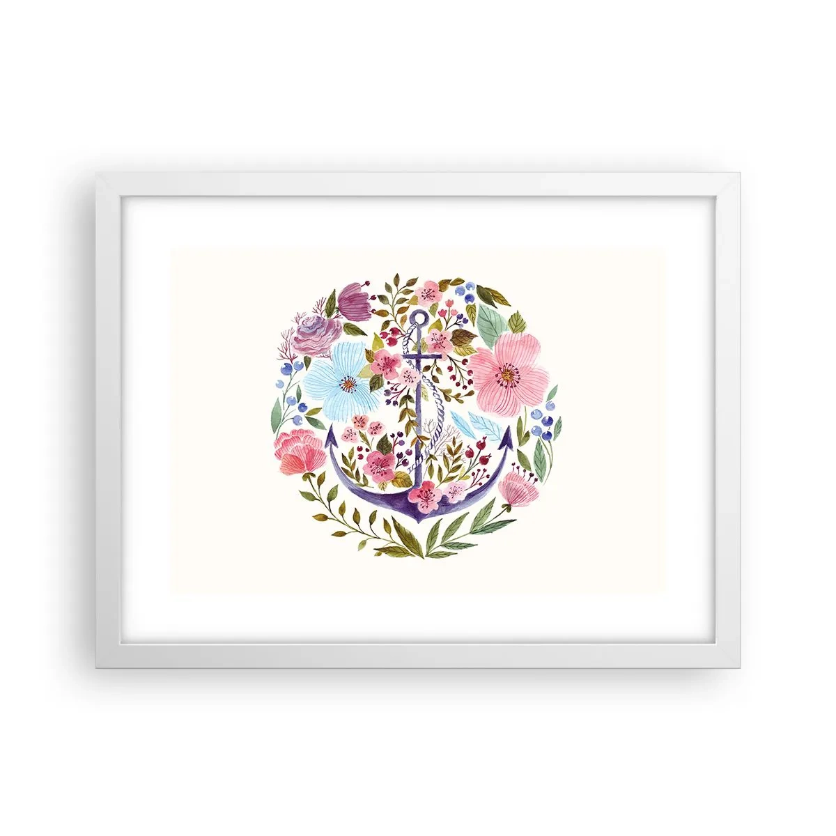 Pôster em moldura branca - O bom sonho de um marinheiro - 40x30 cm