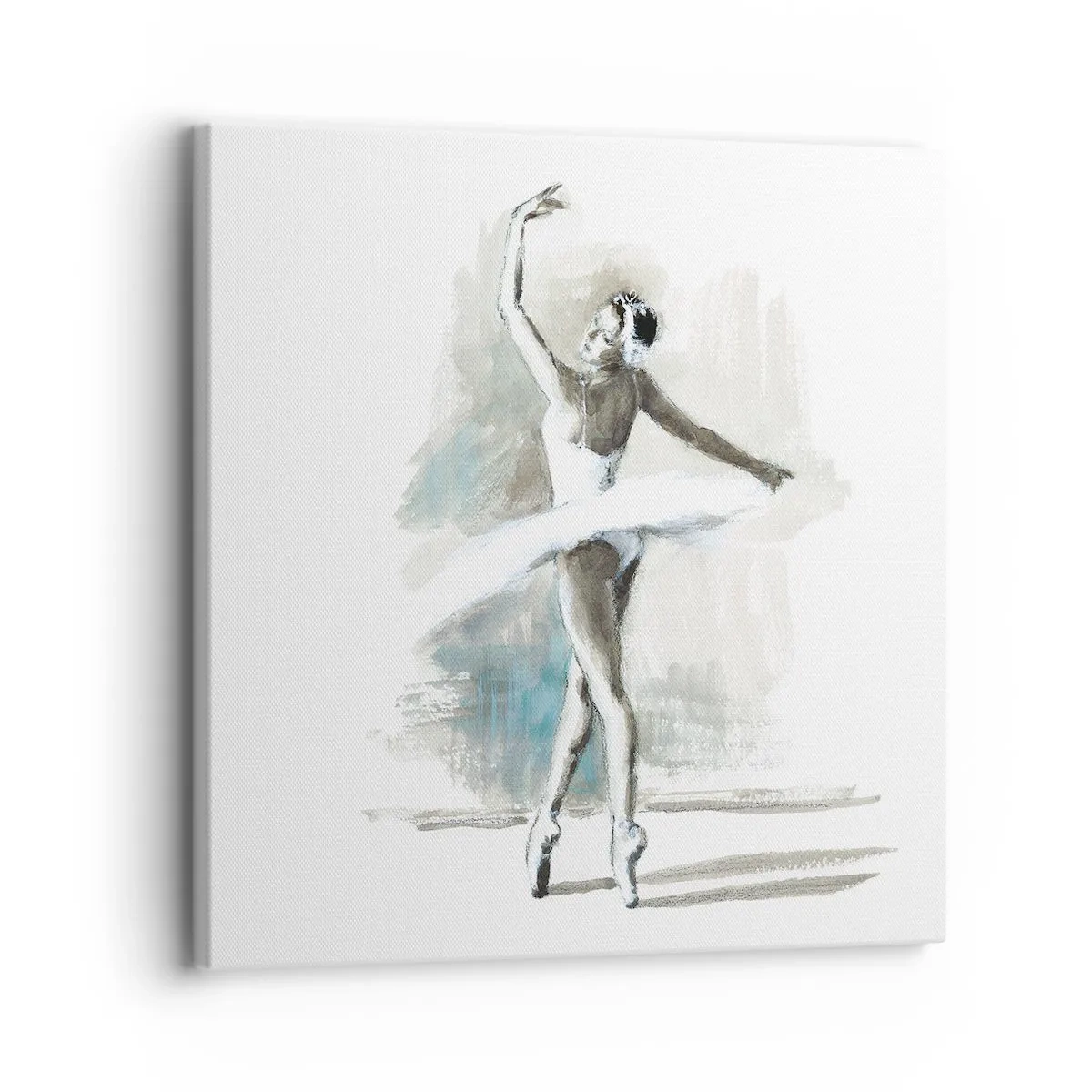 Quadro em tela - Encantada num cisne - 30x30 cm