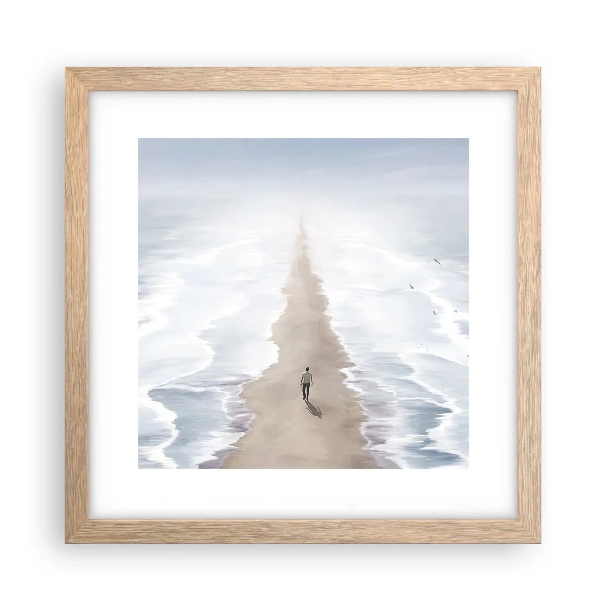 Pôster com moldura de carvalho claro - Um futuro brilhante - 30x30 cm