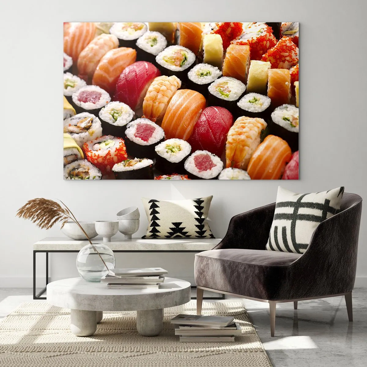 Quadro em vidro - Cores e sabores da Ásia - 100x70 cm