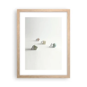 Pôster com moldura de carvalho claro - É a vida - 30x40 cm