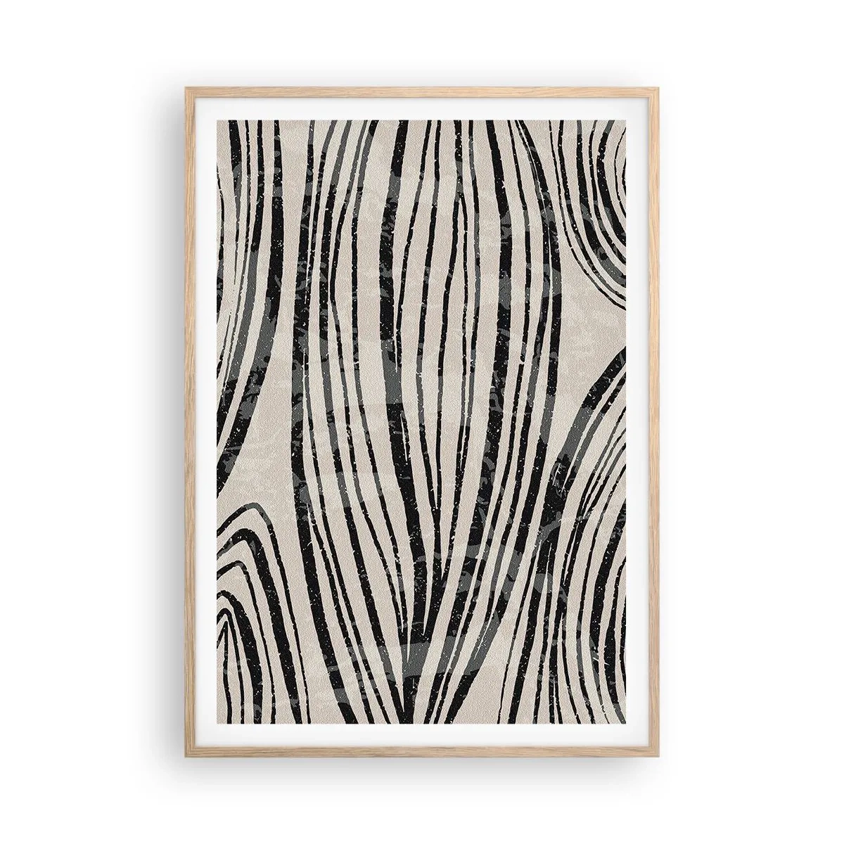 Pôster com moldura de carvalho claro - Piscina em linha - 70x100 cm