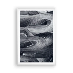 Pôster em moldura branca - A fluidez da realidade - 61x91 cm