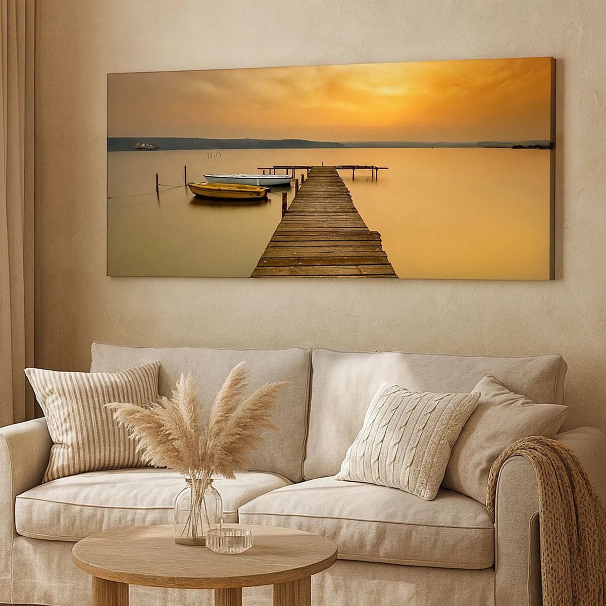 Quadro em tela - Abrirei o céu dourado para vós - 100x40 cm
