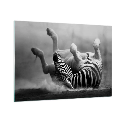 Quadro em vidro - Vai dar zebra - 100x70 cm