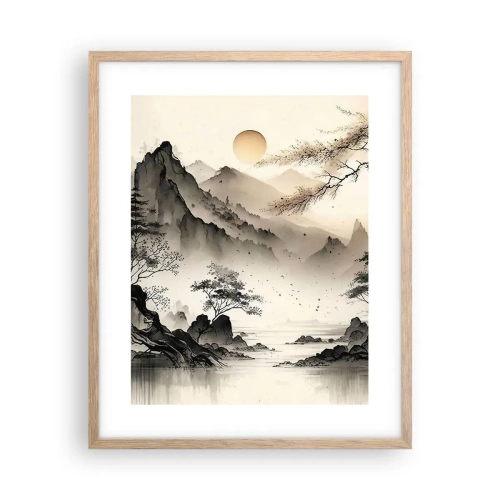 Pôster com moldura de carvalho claro - O charme único do Oriente - 40x50 cm
