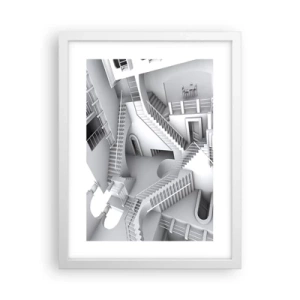 Pôster em moldura branca - Paradoxos do espaço - 30x40 cm