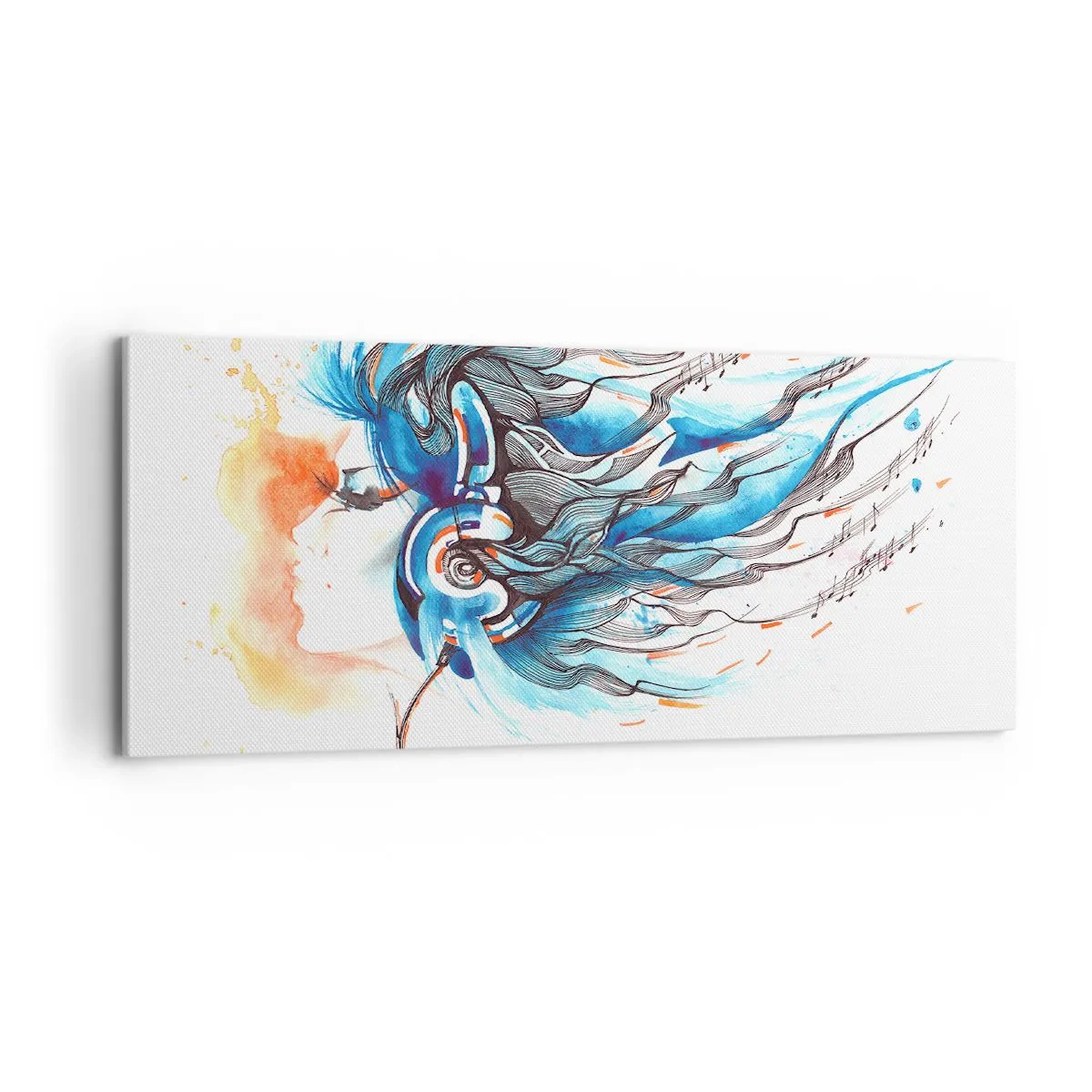 Quadro em tela - Deixe a música tocar - 100x40 cm