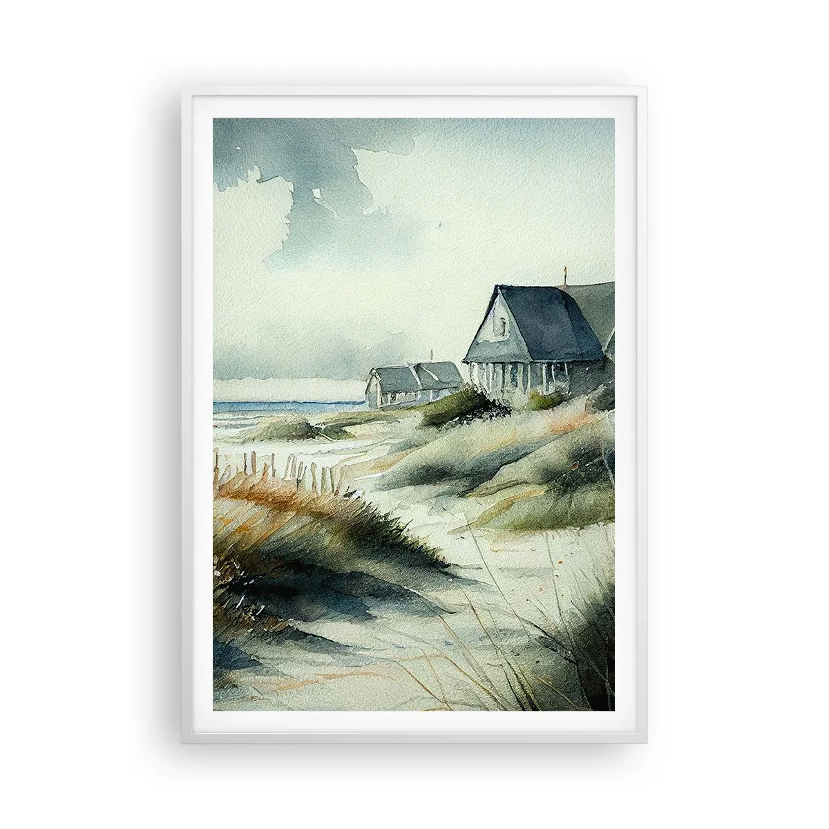 Pôster em moldura branca - Longe da agitação - 70x100 cm