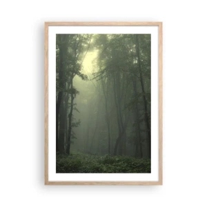 Pôster com moldura de carvalho claro - Antes de acordar - 50x70 cm