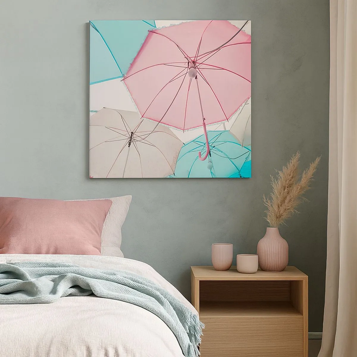 Quadro em tela - Às vezes sol, às vezes chuva - 30x30 cm