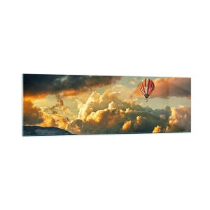 Quadro em vidro - Eu voo porque sou livre - 160x50 cm