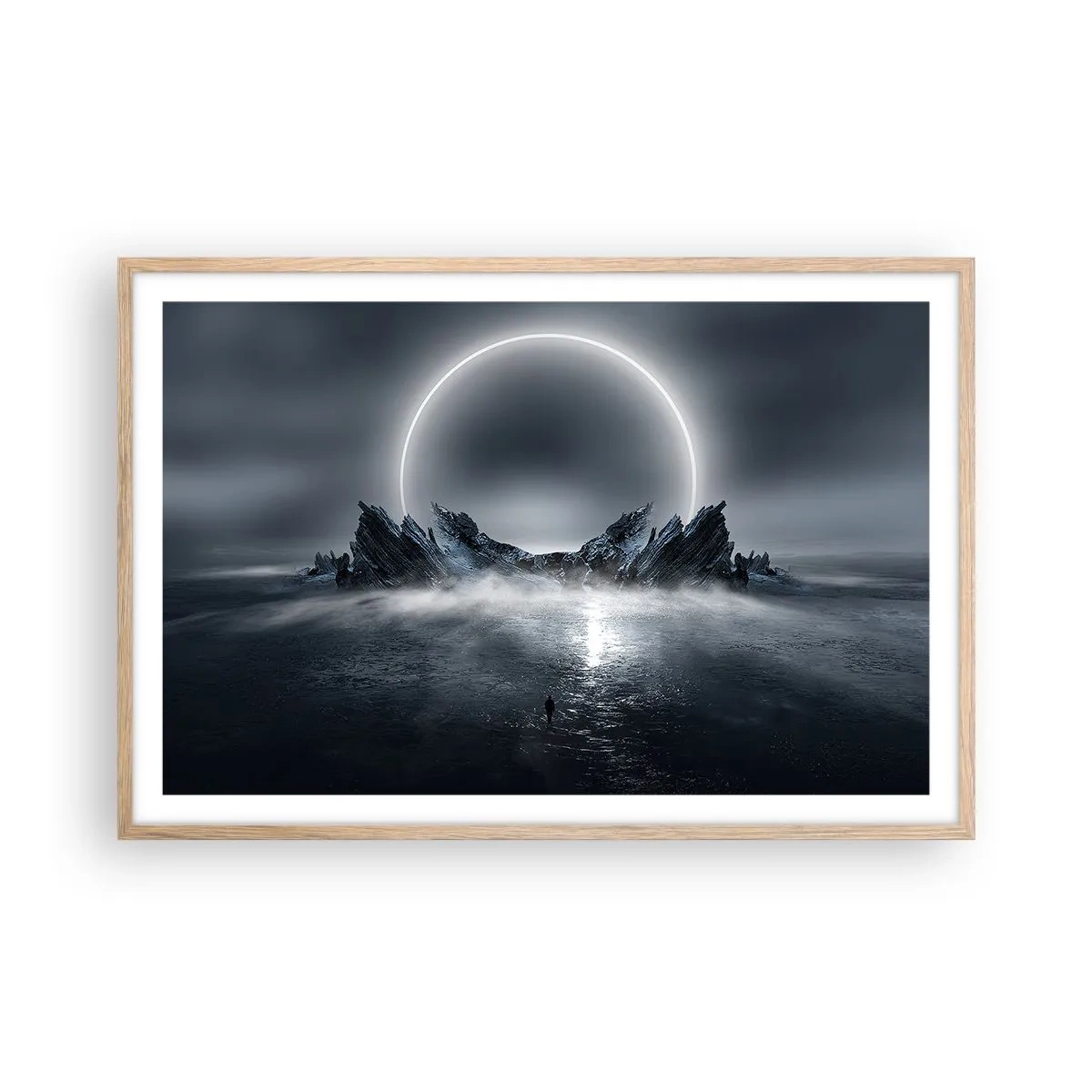 Pôster com moldura de carvalho claro - O fim da história - 91x61 cm