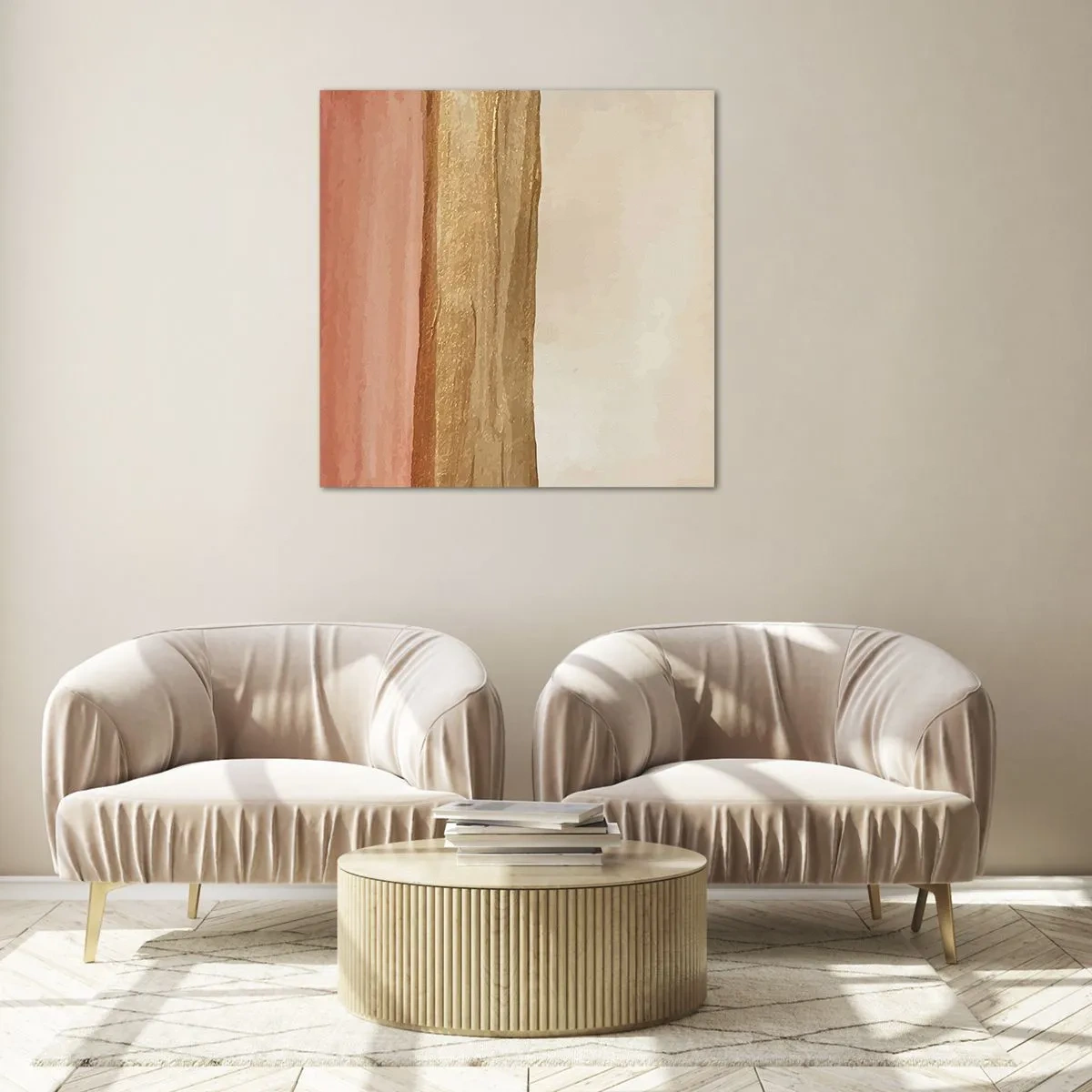 Quadro em vidro - Composição vertical - 50x50 cm