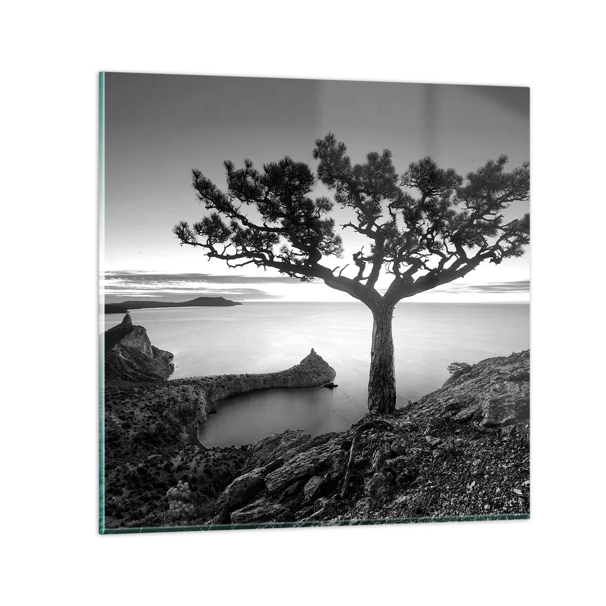 Quadro em vidro - Paz até ao horizonte - 40x40 cm