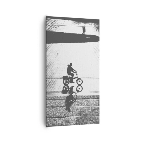 Quadro em tela - Em frente, pela cidade - 65x120 cm