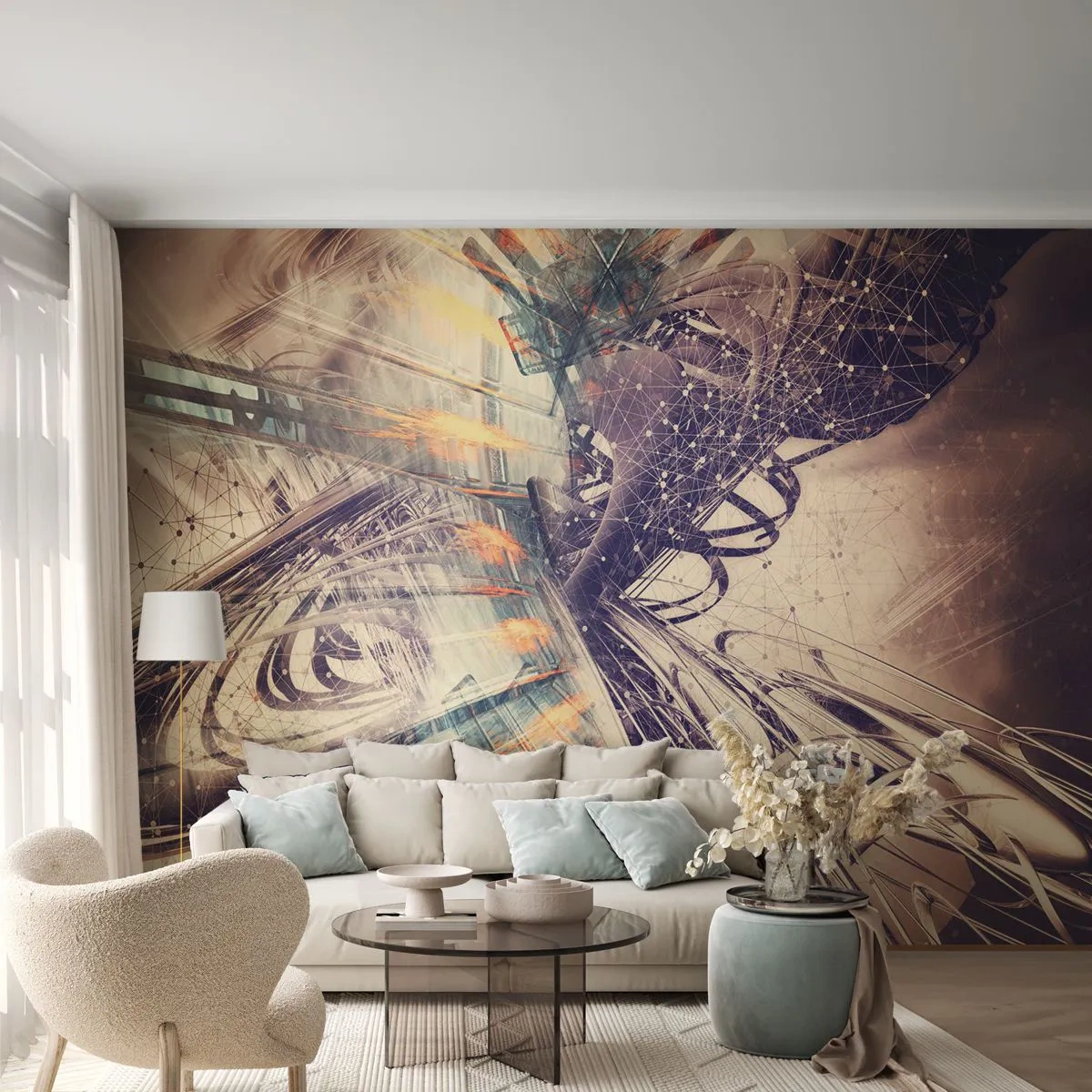 Papel de Parede Premium Canvas - Com muita pressa - Abstração, Pedaço, Gráficos - 400x280 cm