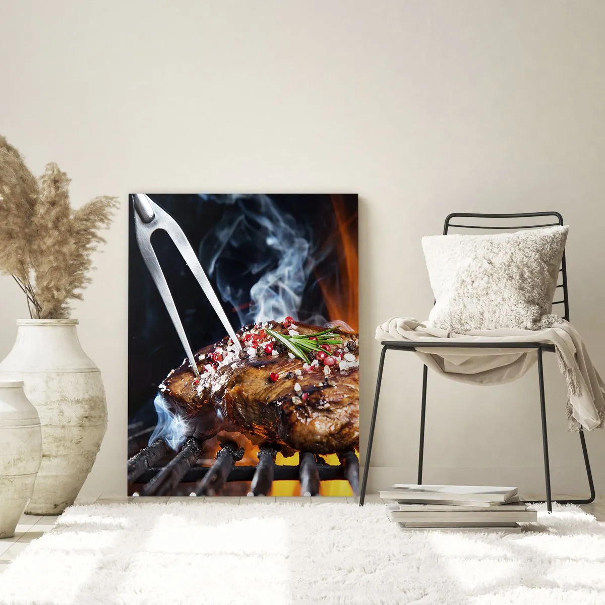Quadro em vidro - Suculenta e de bom cheiro - 50x70 cm