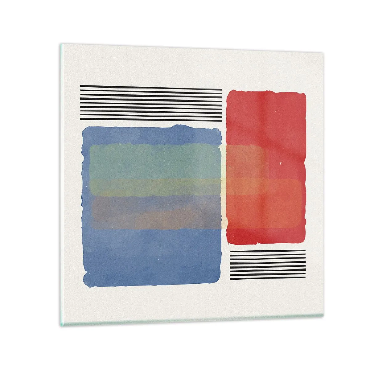 Quadro em vidro - A alma da geometria - 50x50 cm