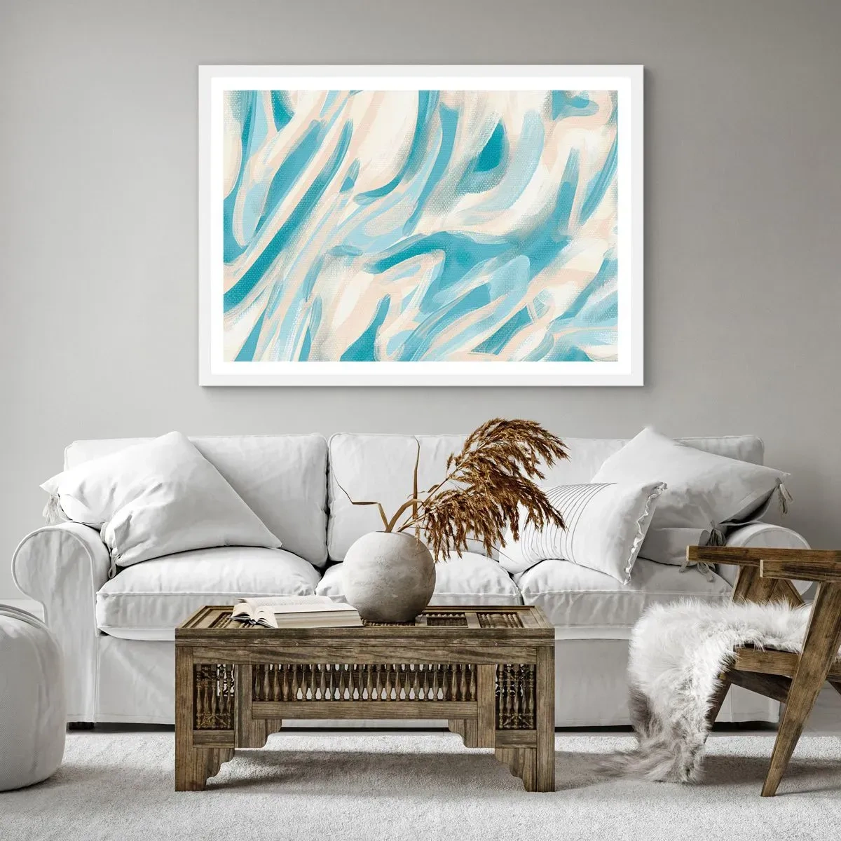 Pôster em moldura branca - Brisas de primavera - 91x61 cm