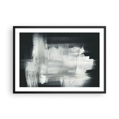 Pôster com moldura preta - Entrelaçado na vertical e horizontal - 70x50 cm