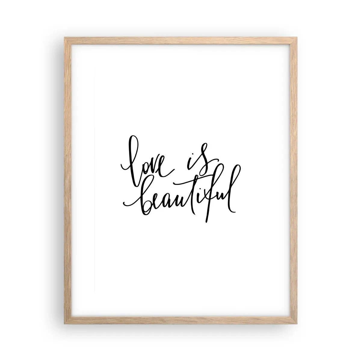 Pôster com moldura de carvalho claro - Leia e repita - 40x50 cm