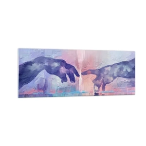 Quadro em vidro - Faísca divina da vida - 140x50 cm