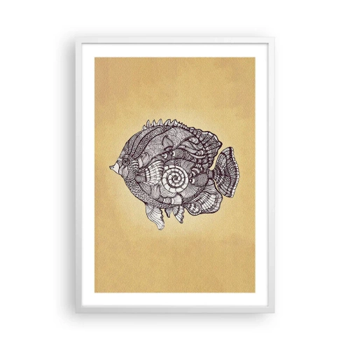 Pôster em moldura branca - De um oceano de enfeites - 50x70 cm