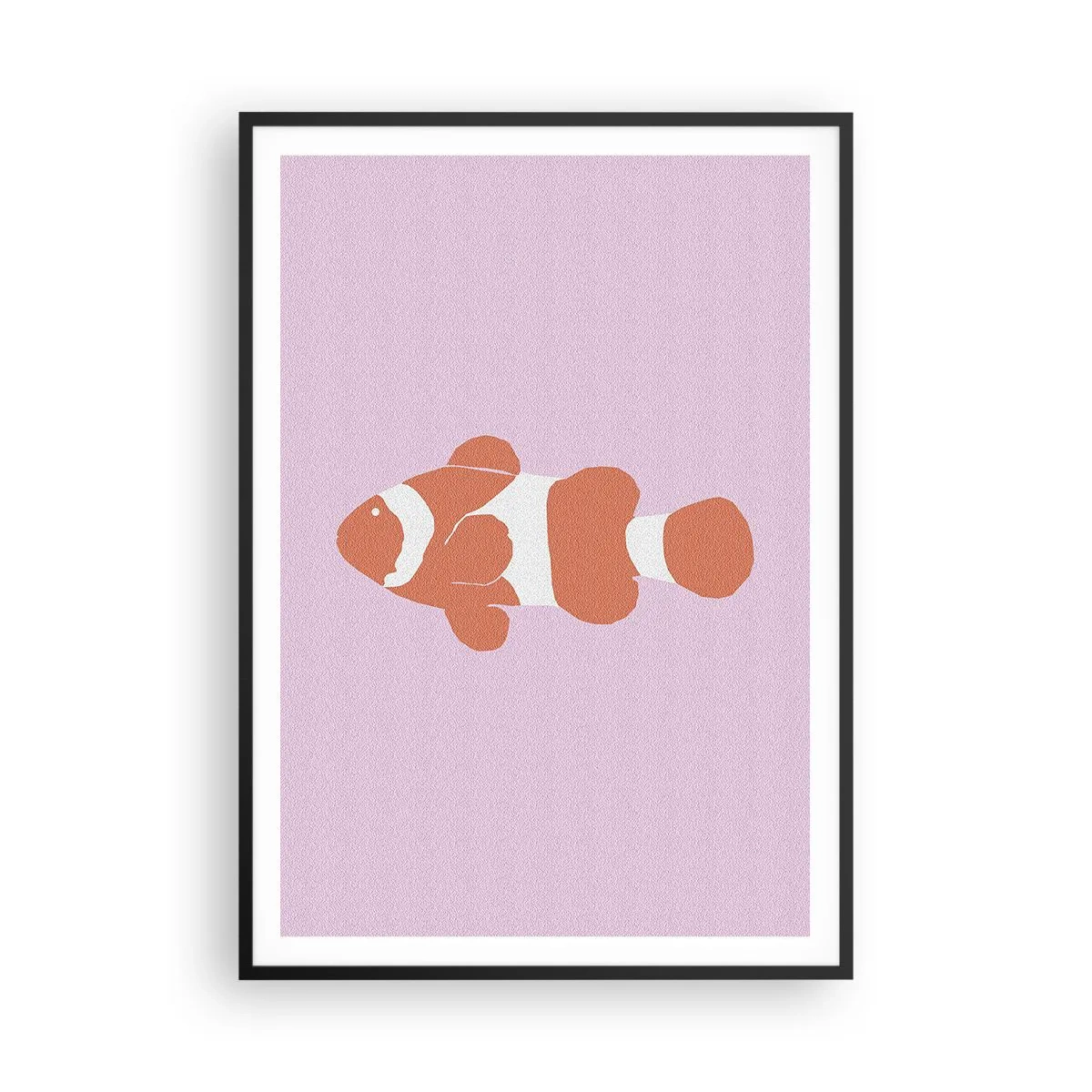 Pôster com moldura preta - Em coral no rosto e na cauda - 70x100 cm