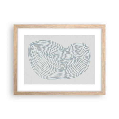 Pôster com moldura de carvalho claro - Deixe cair o sorriso - 40x30 cm