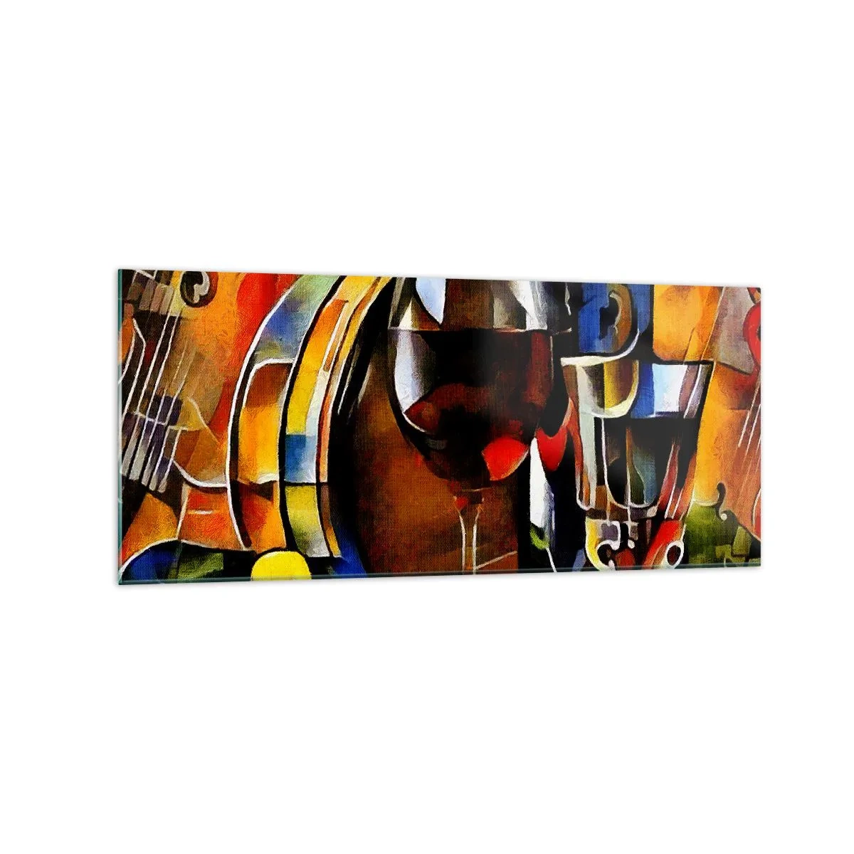 Quadro em vidro - E o mundo ganha cor - 120x50 cm