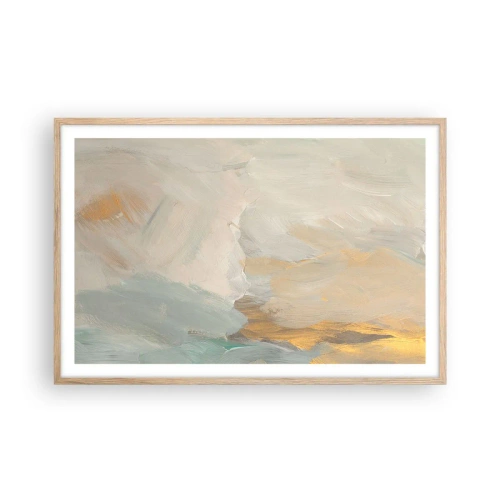 Pôster com moldura de carvalho claro - Abstração – a terra da gentileza - 91x61 cm