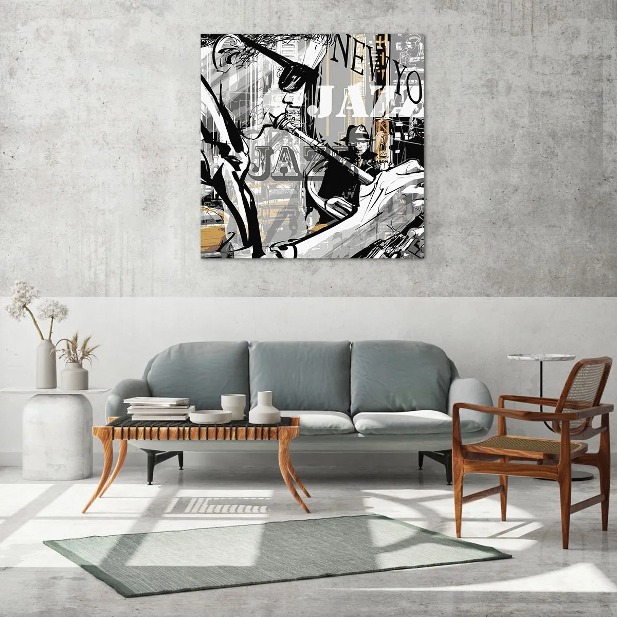 Quadro em vidro - Ao ritmo de Nova Iorque - 50x50 cm