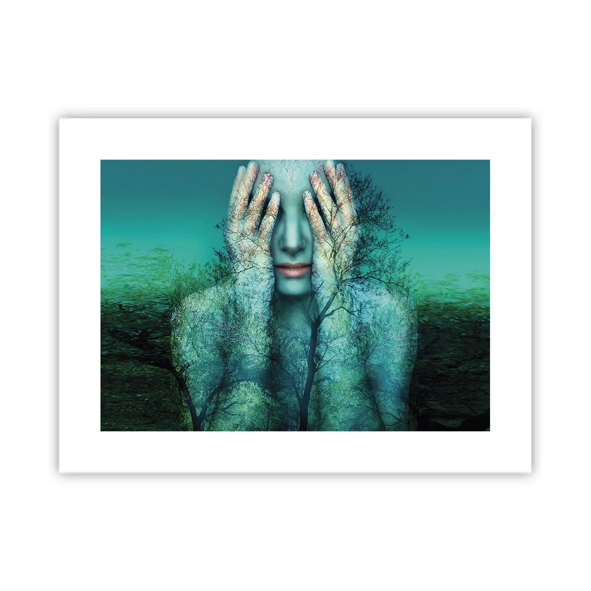 Pôster - Imersa em azul - 40x30 cm