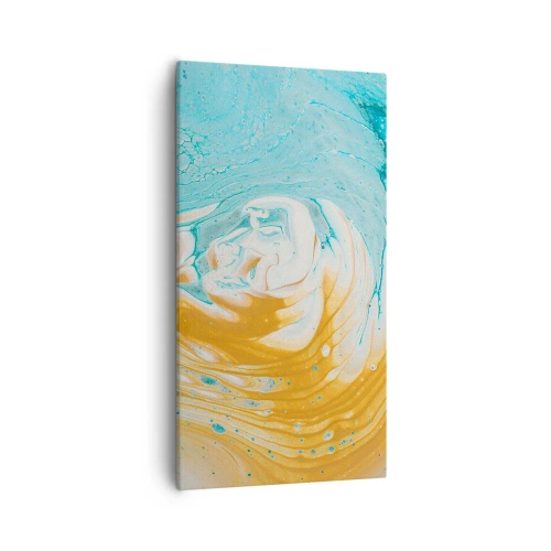 Quadro em tela - Vórtice em pastel - 55x100 cm