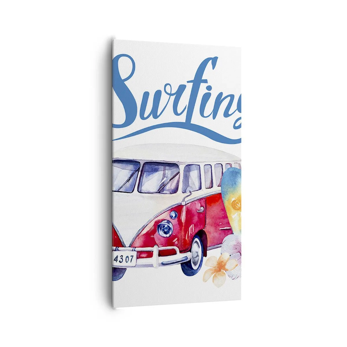 Quadro em tela - Pepino - um clássico para um surfista - 65x120 cm